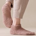 thumbnail image 6 of 2026 Fuzzy Socks with Grips Non Slip Slipper Socks for Men Soft Cozy Plush Fluffy Socks Winter Warm (Brown), 6 of 7