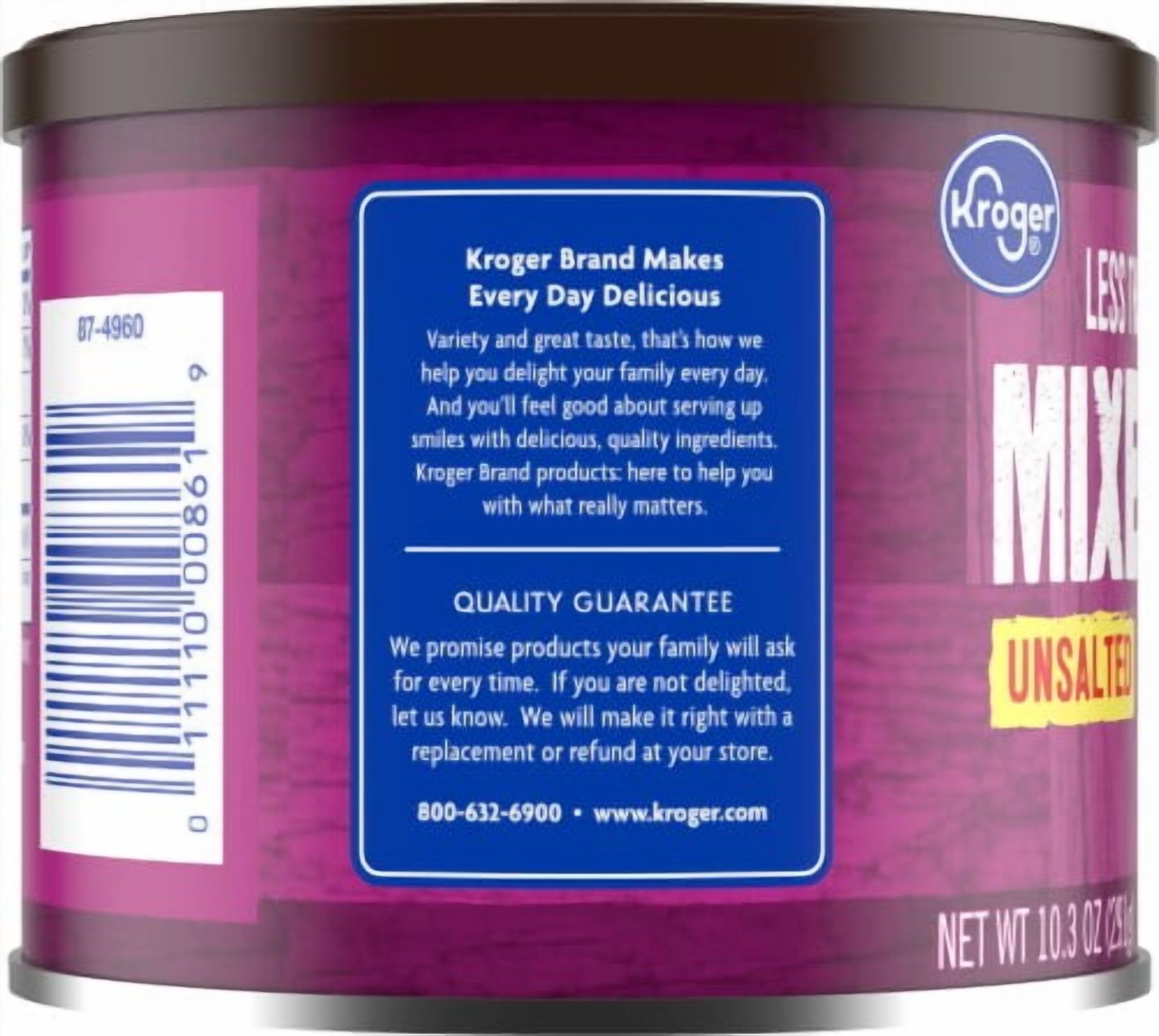 2X - KR Unsalted Less Than 50% Peanuts Mixed Nutsˆ 10.3 oz