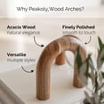 thumbnail image 2 of Decoración de estantería con forma de arco de madera con detalles modernos de estilo PEAKOLY, 2 of 9