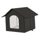 thumbnail image 5 of Caseta para gatos de exterior aislada, refugio para gatos callejeros, plegable, impermeable, fácil de instalar. Negro L, 5 of 8