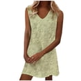 thumbnail image 1 of EQWLJWE Robes d'Été pour Femmes 2023 Liquidation Robes pour Femmes Mode d'Été Imprimée Col en V Sans Manches Bretelles Robe Pull, 1 of 6