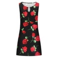 thumbnail image 4 of Robes d'Été Robe Femmes Décontractée Été en Vrac Imprimé Floral Robe Réservoir Creux sur la Plage Robe Sans Manches Rouge XXL, 4 of 5