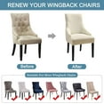 thumbnail image 6 of Yumcute 1 Pack Chair Covers for Dining Room Stretch Rhombic Geometric Wingback Chair Covers Slipcover, 6 of 13
