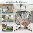 thumbnail image 6 of RADIATA Egg Hanging Chair with Stand, Graye/Light Grey-B, 6 of 11