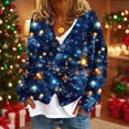 thumbnail image 2 of Wiyuqeen Womens Flannel Crop Cardigans V Neck Button Down Cardigan Sweaters Long Sleeve Xmas Graphic Jacket Marry Christmas Day Gifts, 2 of 6