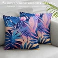 thumbnail image 3 of Acheng Palm Leaves with Lush Branches and Leaves Tropical Jungle Palm Leaves Plush Pillowcase White, 3 of 5