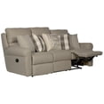 thumbnail image 4 of Catnapper Eastland Lay Flat Reclining Sofa in Gray Fabric with Accent Pillows, 4 of 14