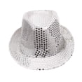 thumbnail image 4 of K͏LOY2K Sequin Hat Stage Hat Performances Sequined Show Hat for Women Men Party Concert Jazz Costume Accessory - Sparkling Top Hat Glamorous White One Size, 4 of 4