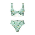 thumbnail image 4 of Daiia Horse And Flower Women's Bikini Set Two Piece Swimsuit High Waisted Bikini Adjustable Straps Bikini Perfect for Beach, Pool, and Summer Vacation-Large, 4 of 9