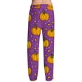 thumbnail image 5 of Halloween Pajama Pants for Men Spider Web Pumpkin Drawstring Horror Sleep Pants Ghost Candy Elastic High Waist Funny Pajama Pants, L, 5 of 6