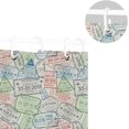 thumbnail image 5 of FREEAMG Shower Curtains Visa Airport Stamps Curtain, Waterproof Fabric Decor Shower Curtains for Bathroom Set with 12 Hooks, 66” x 72”, 5 of 6