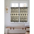 thumbnail image 2 of Black Khaki Boho Living Room Curtains 2 Panel, Vintage Ethnic Tribe Abstract Art Retro Cafe Window Treatment, Farmhouse Bedroom Bathroom Kitchen Curtains Drapes 104"x45", 2 of 6
