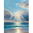 thumbnail image 1 of Seagull Ocean Wave Canvas Wall Art 15.75x11.81 Inches, 1 of 8