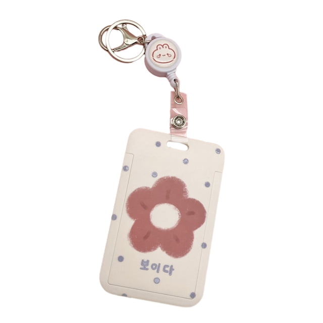 Porta credencial y carrete retráctil resistente, porta credencial de identificación con clip retráctil