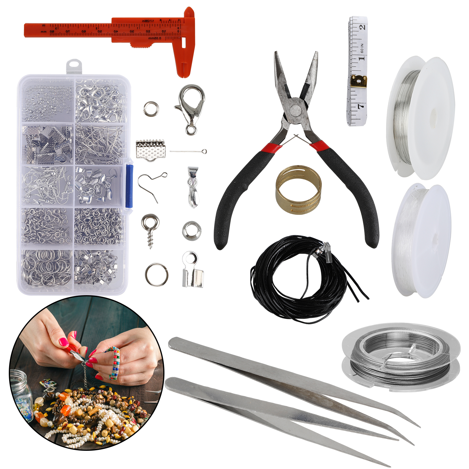 Jewelry Making Supplies Kit Jewelry Repair Tool with Accessories