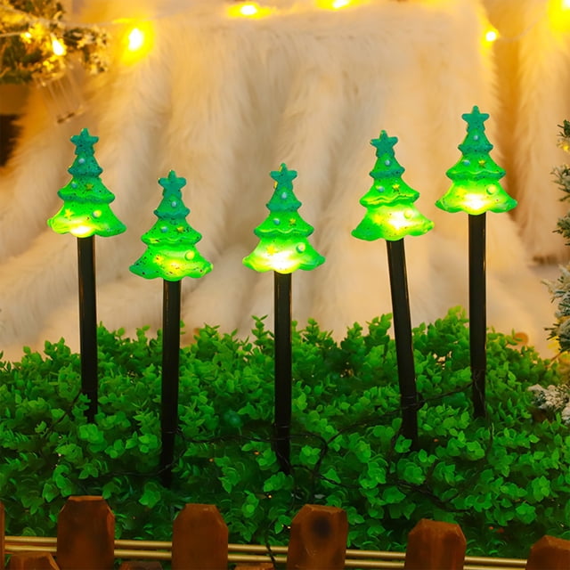 RKSTN christmas deals Christmas Father Christmas Snowman Candy Ground Plug Lights Outdoor Patio Decoration Christmas Solar Colourful Lights String