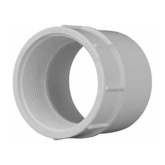 Charlotte Pipe PVC 02101 1600HA Schedule 40 PVC Pressure Female Adapter, Slip x FTP, White, 2 In. - Quantity 25