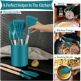 thumbnail image 4 of 12 Pcs Pink Kitchen Utensil Set Cooking Silicone Utensil Set with Holder Heat Resistant Cooking Tools Turner for Baking Non-Scratch, Non-stick BPA-Free Cooking Accessories Gadgets Tools, 4 of 4