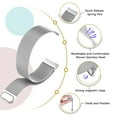 thumbnail image 2 of KONEE Stainless Steel Band Compatible with Fitbit Versa 3, Fitbit Sense Strap Magnetic Closure Metal Mesh Bracelet Adjustable Replacement Wristband for Fitbit Versa 3, Fitbit Sense - Silver, 2 of 8