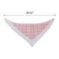 thumbnail image 3 of Unique Bargains 1 Pc French Lace Triangle Bandana Plaid Turban Crochet Hair Scarf for Women Pink White, 3 of 5