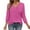 Hot Pink, variant on Women's Tee Dressy Basics Tops Long Sleeve V-Neck Trendy Casual Shirts