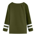 thumbnail image 6 of Gubotare Girls T Shirts Girls Long Sleeve Shirts Crop Tops Striped Tees Letter Print T Shirts Toddler Girl Long Sleeve Shirt Size 3T 4T (Dark Green,3-4 Years), 6 of 6