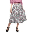 thumbnail image 1 of Moomaya Cotton Skirt With Elastic Pull-On Waist Printed Flared Skirt Summer Wear, 1 of 5