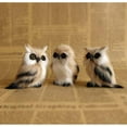 thumbnail image 3 of Simulated Plush Owl Fake Owl Furry Owl Christmas Ornament Owl Figurine Cute Owl Model for Collection Birthday Gift, Pack of 3 (Brown), 3 of 5