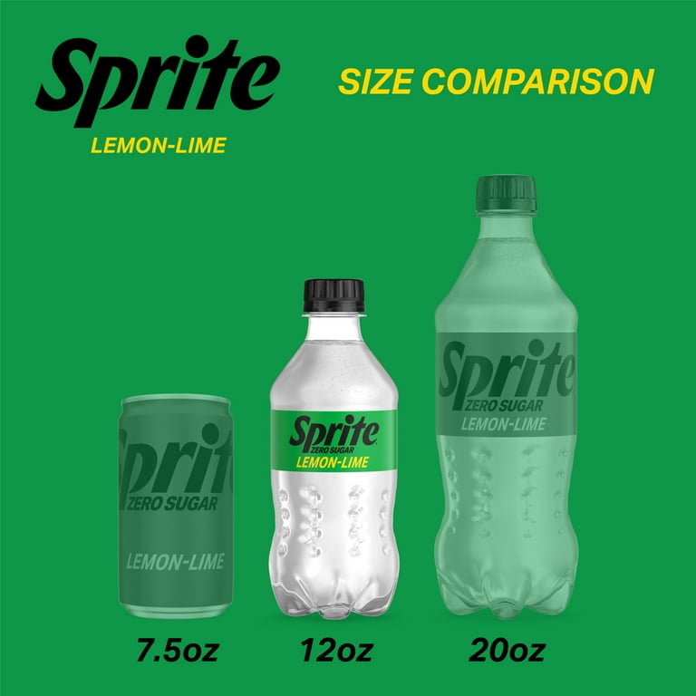 Sprite Zero Sugar, Caffeine-Free Lemon Lime Soda Pop, 12 fl