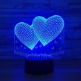 thumbnail image 3 of YSTIAN Double Two Heart 3D Lamp 7 Colors Led Night Lamp for Friends Touch Led USB Table Lampara Lampe Sleeping Nightlight Decoración De Dormitorio De Luz De Noche Led, 3 of 9