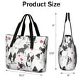 thumbnail image 3 of Tote Bag for Women - Pug and Love Heart Shoulder Bag - Large Utility Work Duffle Bag with Zipper Handbag for Travel, Work, Sprots, 3 of 5