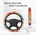 thumbnail image 6 of YFYANG Universal Elastic Vintage Abstract Floral Car Steering Wheel Cover, Non-Slip Sweat Absorbent, 6 of 8