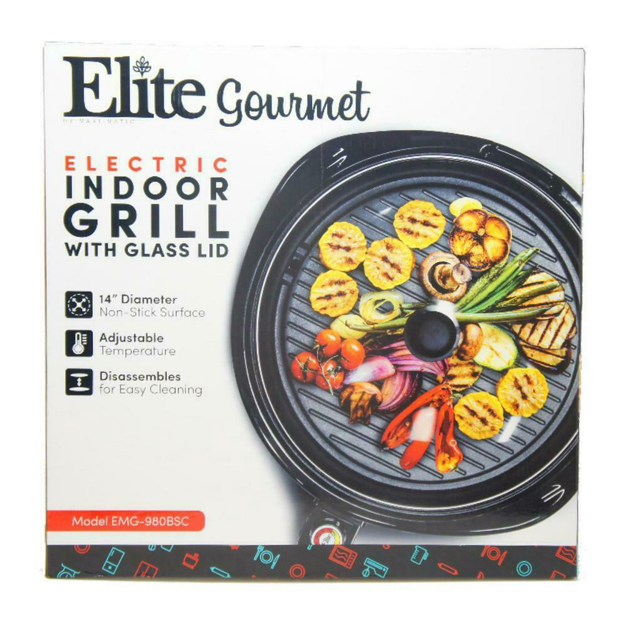 Elite gourmet indoor grill best sale