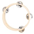 thumbnail image 1 of HEALEEP 1Pcs Jingle Bell Percussion Instrument Beige Wood Round Design for Music Making and KTV, 1 of 7