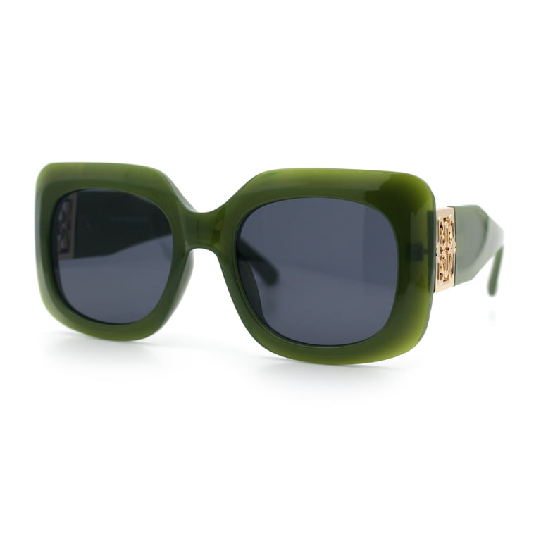 Womens Mod Thick Plastic Rectangle Designer Fashion  display picture 1