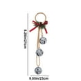 thumbnail image 3 of yulier Christmas Decorative Bells, 3 Pieces Vintage Metal Bells on Hanging Rope, Christmas Decorations Bell Ornaments Christmas Tree Wreath Door Wall Decor, 3 of 6