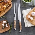 thumbnail image 3 of French Home Laguiole Olivewood Carving Knife and Fork Set., 3 of 4