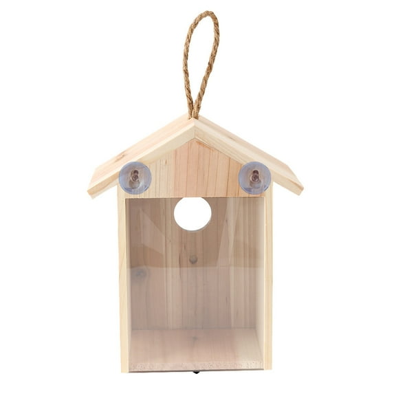 Bouanq Pet Supplies Wood Bird Nests Outdoor Suction Cup Visible Bird Home Garden Window Birdhou Cleaning Supplies on Cleareance