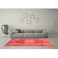 thumbnail image 3 of Ahgly Company Machine Washable Indoor Round Persian Red Traditional Area Rugs, 7' Round, 3 of 4