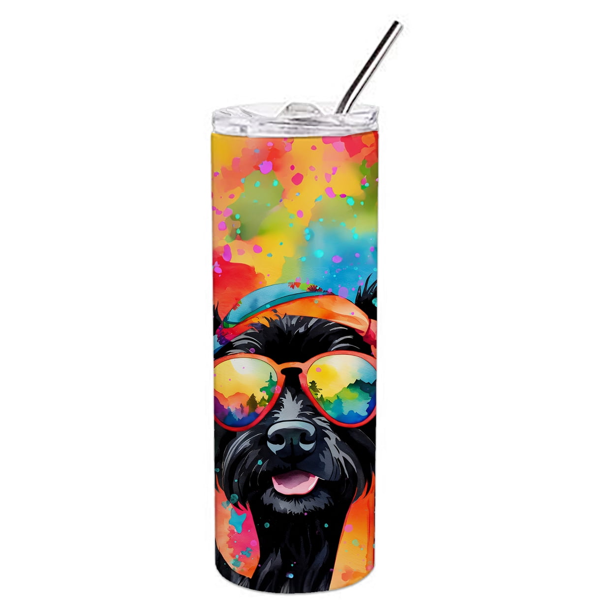Carolines Treasures DAC2558TBL20 3 x 8.25 x 3 in. Scottish Terrier Hippie Dawg Stainless Steel Skinny Tumbler
