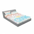 thumbnail image 3 of Ambesonne Saying Fitted Sheet & Pillow Sham Set, Inspirational Resilience, Twin, Multicolor, 3 of 3