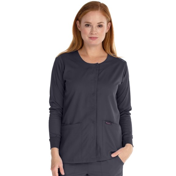 Marilyn Monroe Women's Stretch Round Neck Warm Up Jacket with Snap Fronts