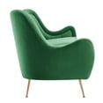 thumbnail image 4 of Sofa Couch, Green, Velvet, Living Kitchen Cafe Bistro Hospitality Restaurant, Modern Contemporary Boutique HB34259, 4 of 9