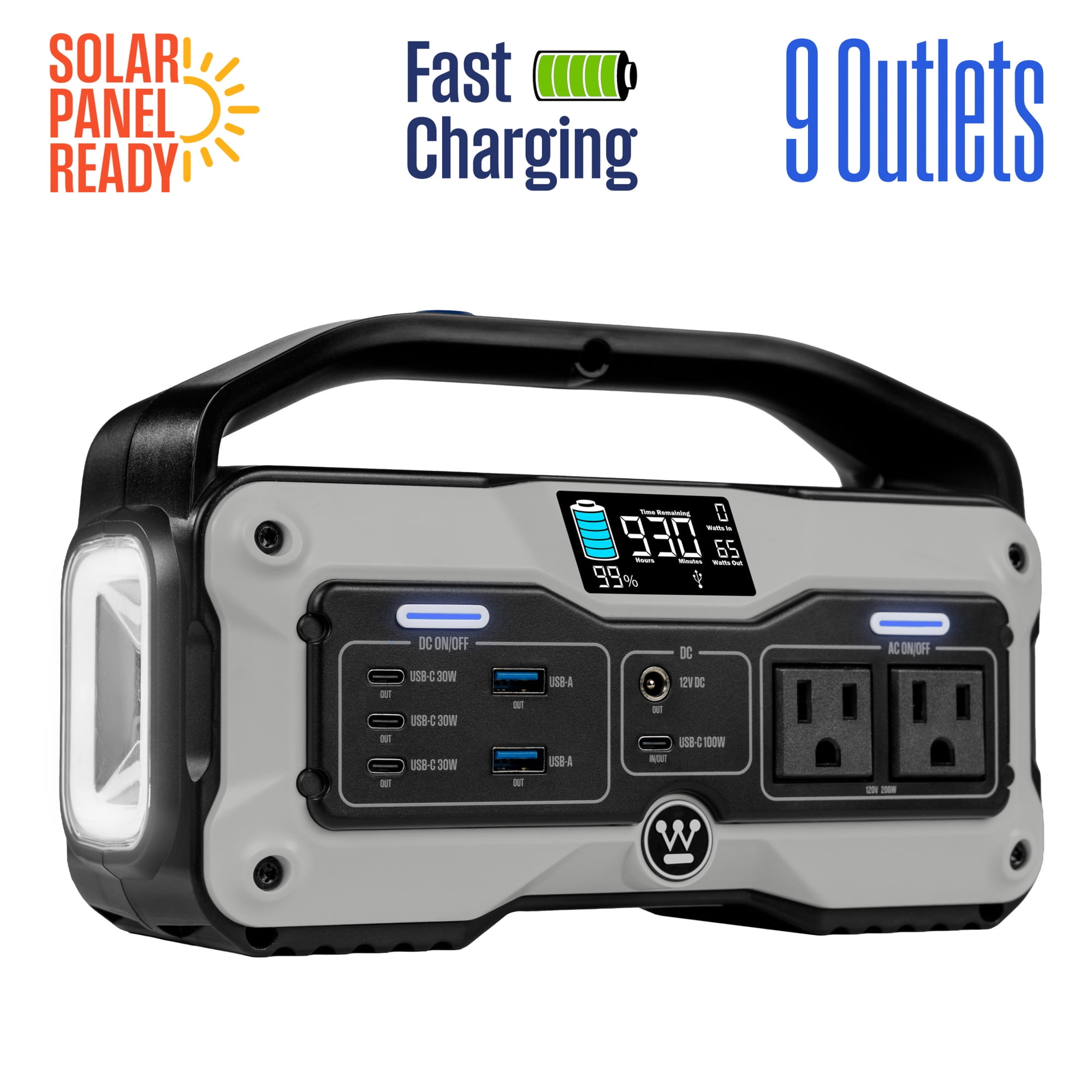 Westinghouse Portable Power Station 183Wh Lithium-Ion Battery, 400W with LED Display