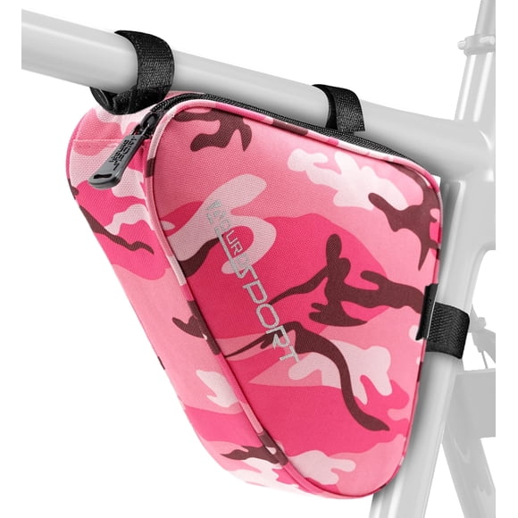 Aduro Sport - Bolsa De Almacenamiento Para Bicicleta (Camuflaje Rosa)
