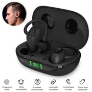 EQWLJWE New 5.1 Bluetooth Earphones Wireless Earbud Headset Sports Ear Buds Noise Cancelling Comfortable IPX6 Waterproof Wireless Stereo Earphones