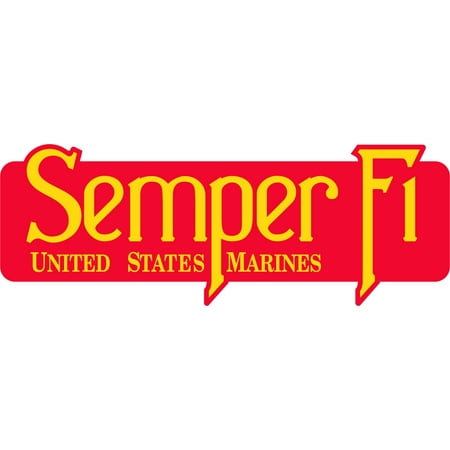 - 3.8 Inch MARINE CORPS 'SEMPER FI' BUMPER STICKER