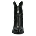 thumbnail image 6 of Journee Womens Underwood Western Star Detail Pointed Toe Cuban Heel Casual Comfort Ankle Booties, Widths Available, 6 of 9