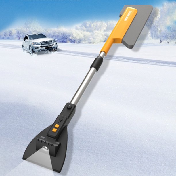 Pala Quitanieves Led Para Coche Con Luces, Raspadores De Hielo Telescópicos, Herramienta De Cepillo De Nieve Automotriz Multifuncional Para Camiones Y Furgonetas Eigraketly VI011770-00