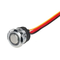 Uxcell DC 12V Touch Dimmer Switch With Blue Indicator Light 16mm Diameter Snap-in Mount Silver Tone